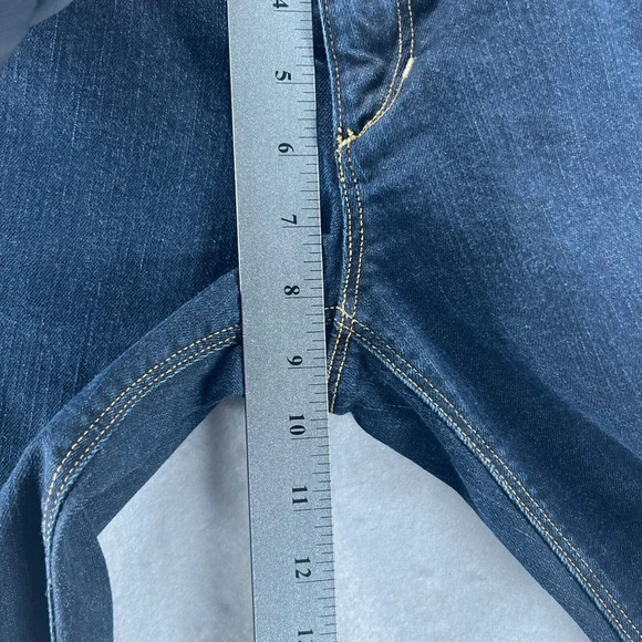 H&M Jeans Womens Sz 31 Low Rise Skinny Leg Stretch Dark Washed Denim Cotton Blue - Picture 9 of 10